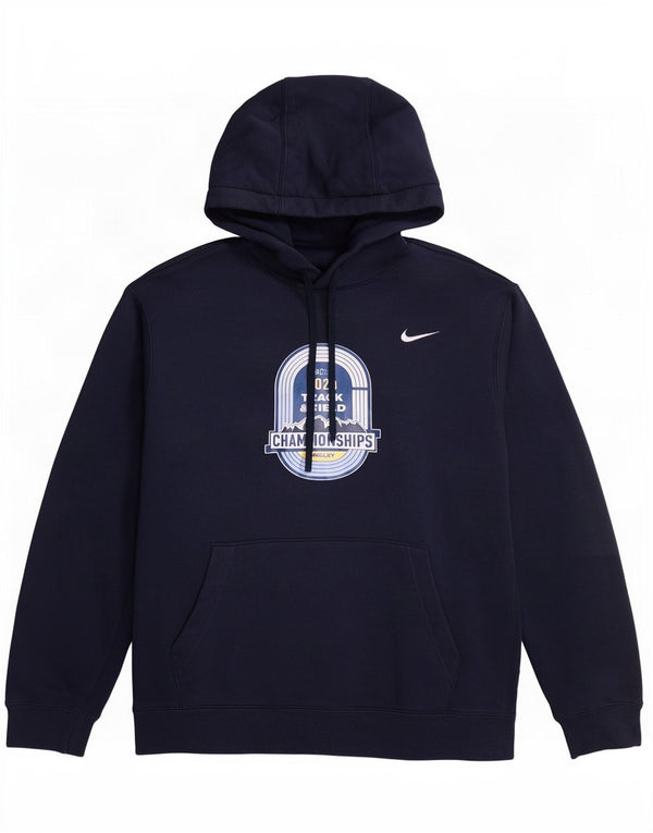 Nike Herren Track & Field Graphic Hoodie Pullover 2XL Marineblau Baumwolle