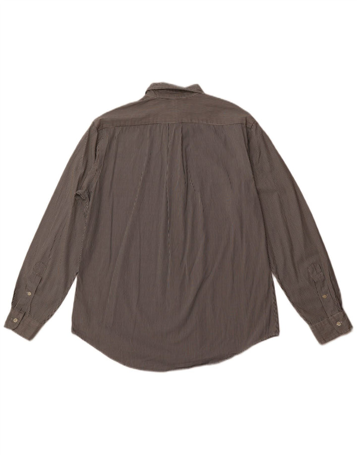 POLO RALPH LAUREN Herren-Hemd mit individueller Passform, groß, schwarz gestreift, Baumwolle