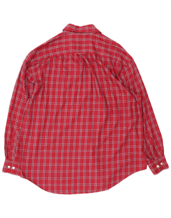 Nautica Herrenhemd XL, rot kariert, Baumwolle