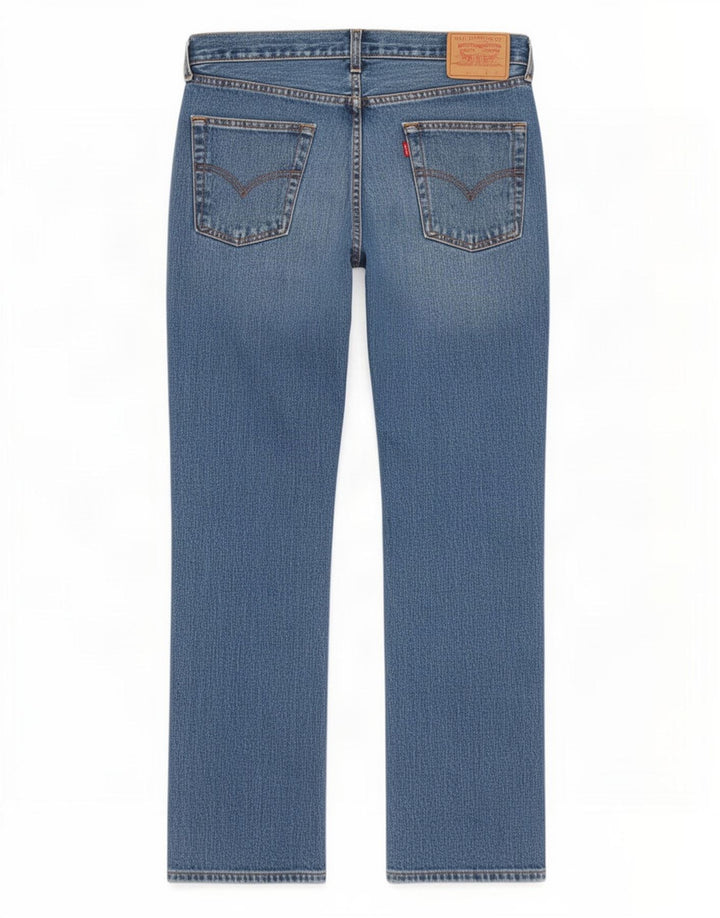 Levi's Herren 595 Straight Jeans W34 L29 Blaue Baumwolle