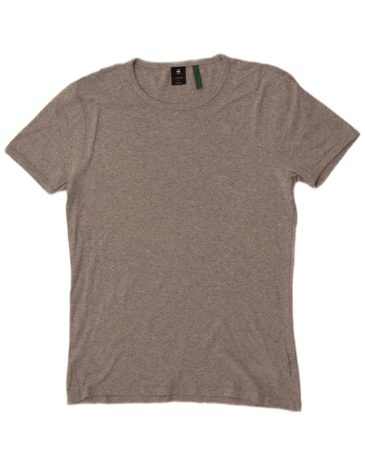 G-Star Herren T-Shirt-Oberteil, groß, grau gefleckte Baumwolle