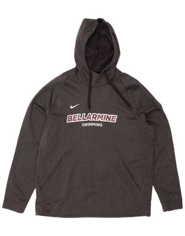 NIKE Herren Bellarmine Graphic Hoodie Pullover XL Grau Polyester