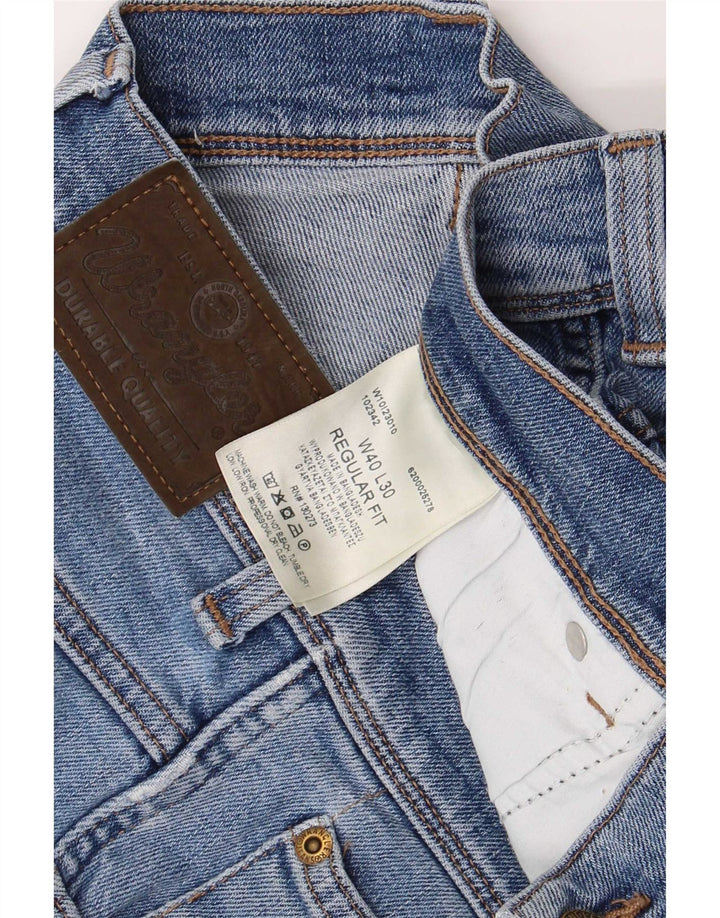 Wrangler Herren-Jeans mit normaler Passform, gerade Passform, Breite 40, Länge 30, Blau, Baumwolle