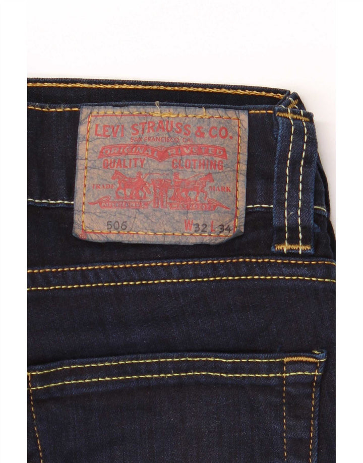Levi's Herren 506 Standard Fit Straight Jeans W32 L28 Marineblau