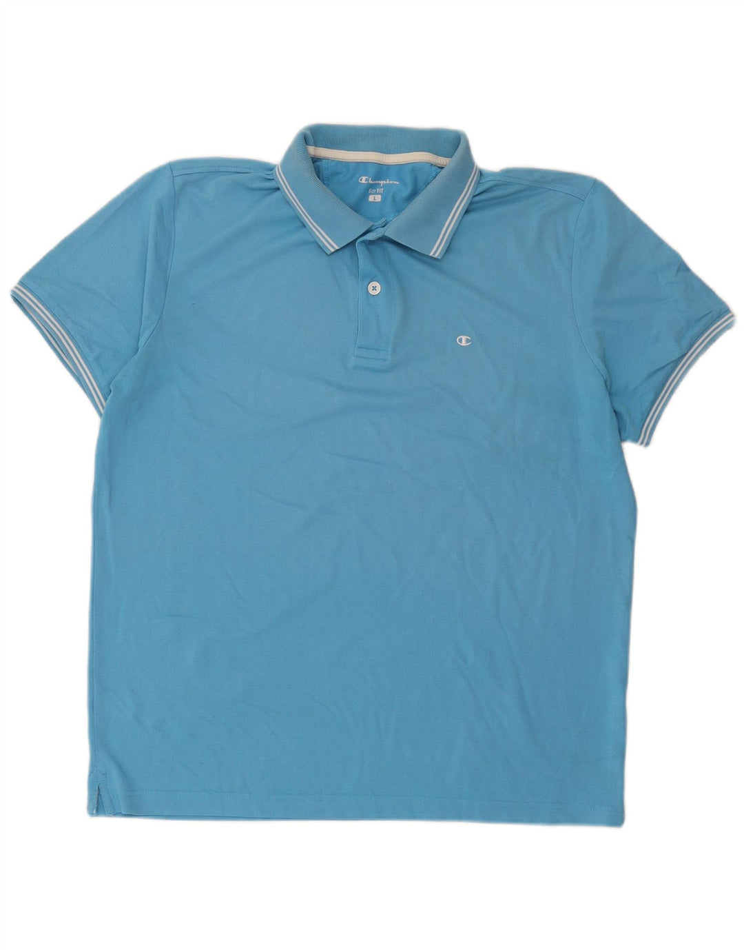 Champion Herren Easy Fit Poloshirt, Größe L, Blau