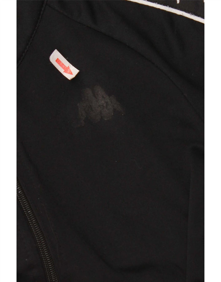 Kappa Herren-Trainingsanzugoberteil mit Grafik, Größe S, Schwarz, Polyester