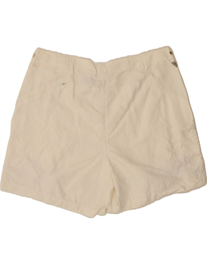 COLUMBIA Womens Cargo Shorts Large W34 White Nylon Vintage Columbia and Second-Hand Columbia from Messina Hembry 