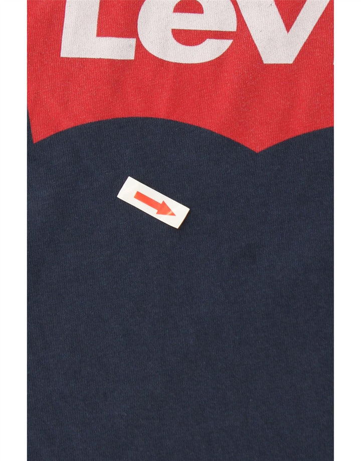 Levi's Herren-T-Shirt mit Grafik, Größe S, marineblaue Baumwolle