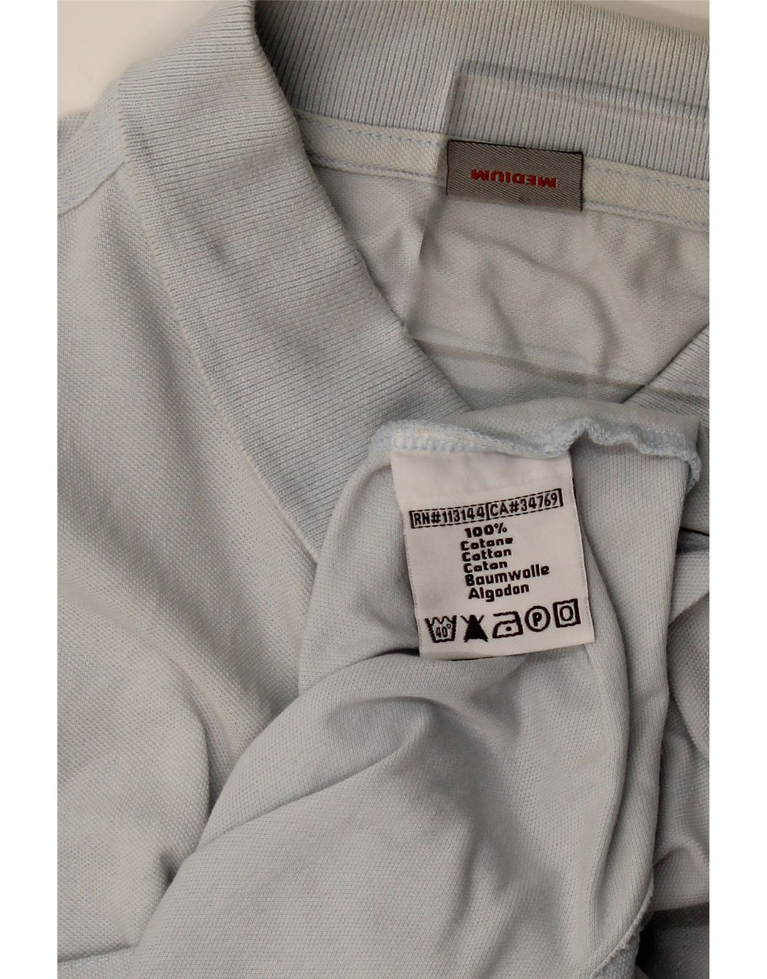 KAPPA Herren-Langarm-Poloshirt aus mittelblauer Baumwolle