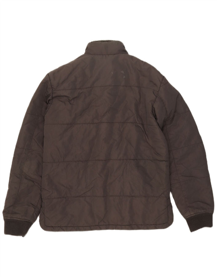 Armani Jeans Herren Wattierte Jacke EU 48 Mittelgraues Polyamid