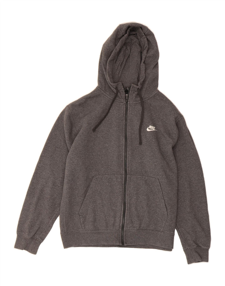 NIKE Mens Zip Hoodie Sweater Large Grey Cotton Vintage Nike and Second-Hand Nike from Messina Hembry 