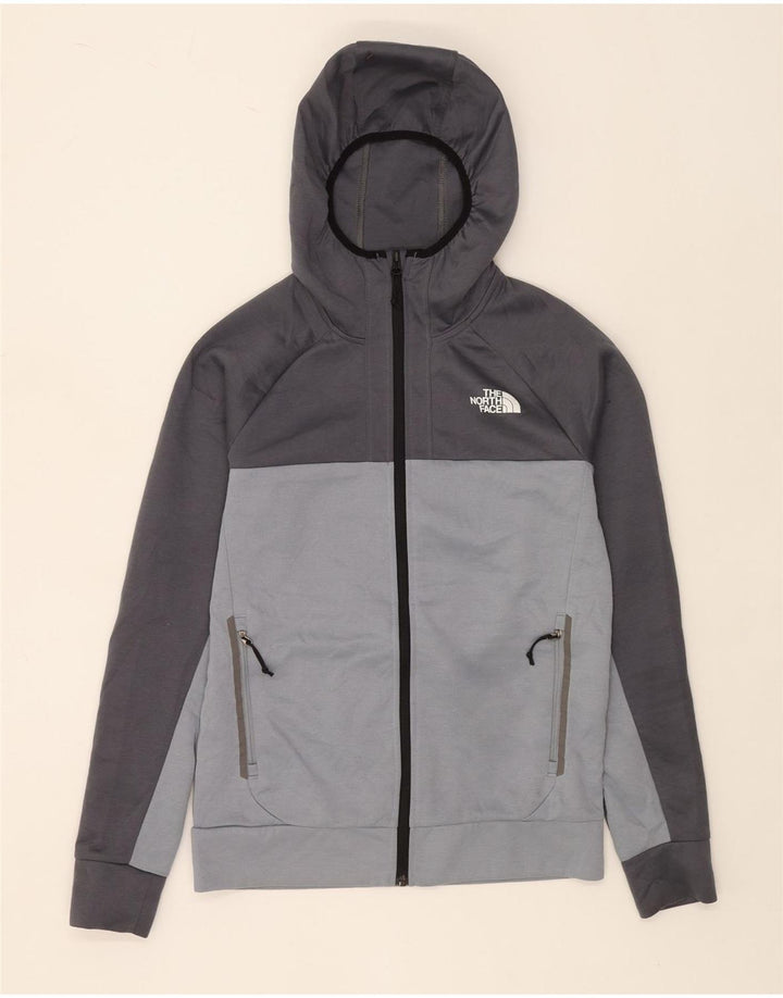 THE NORTH FACE Herren-Kapuzenpullover mit Reißverschluss, Größe S, Grau, Farbblock-Polyester