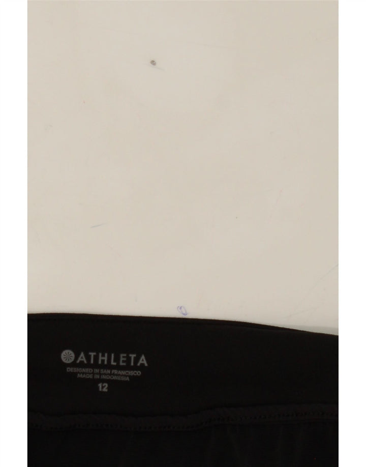 ATHLETA Womens Chino Shorts US 12 Large W34  Black Nylon Vintage Athleta and Second-Hand Athleta from Messina Hembry 