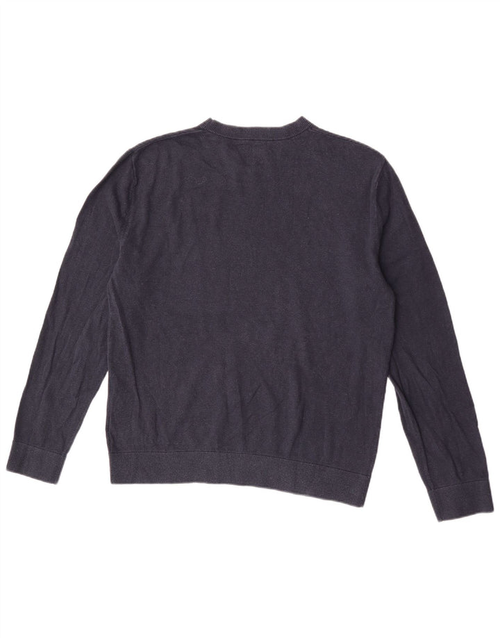 Gap Herren-Pullover mit Rundhalsausschnitt, mittlere marineblaue Baumwolle