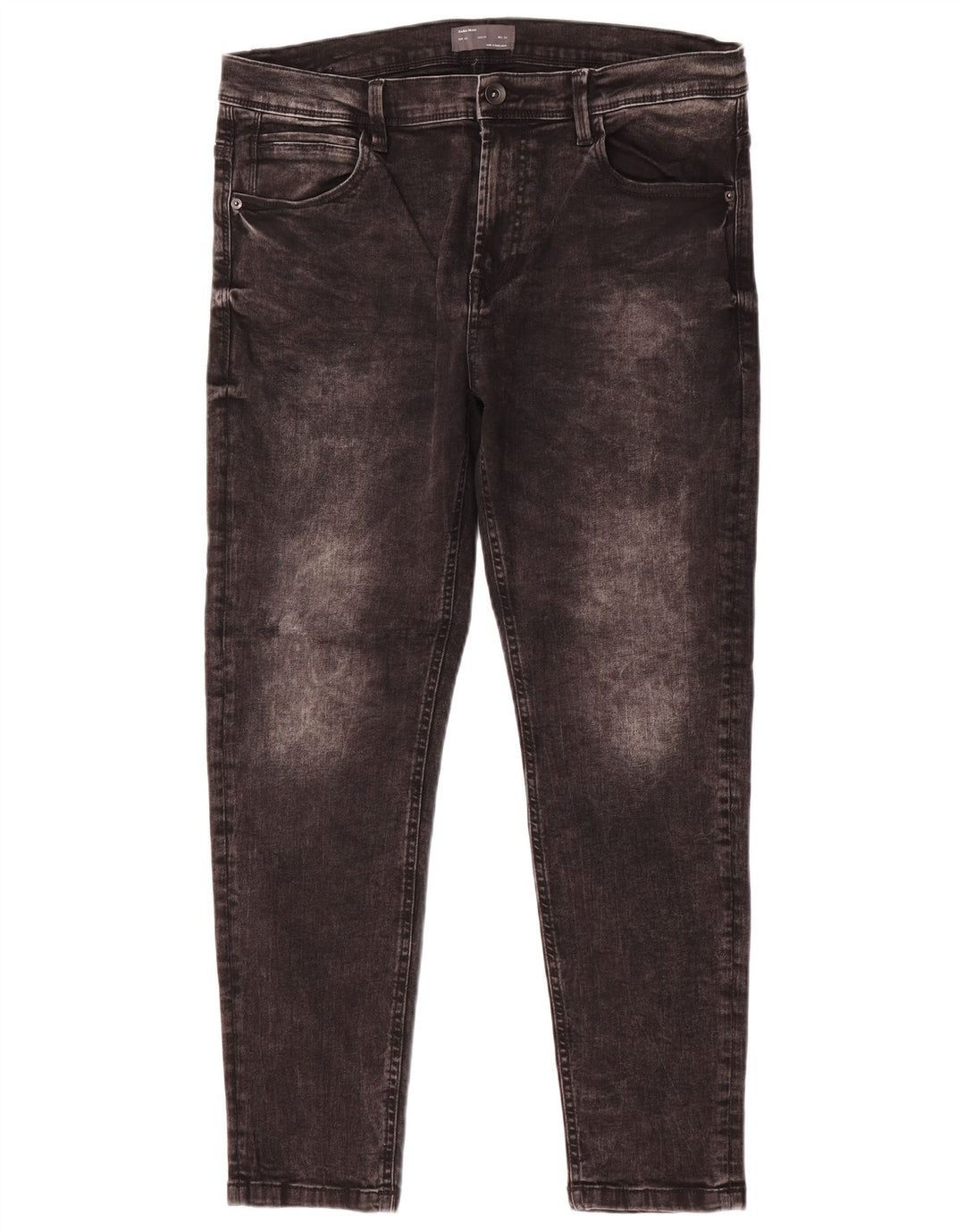 Zara Herren Slim Jeans EU 44 Large W34 L27 Graue Baumwolle