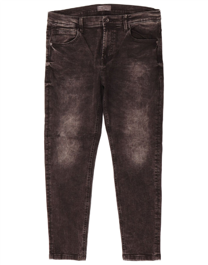 Zara Herren Slim Jeans EU 44 Large W34 L27 Graue Baumwolle