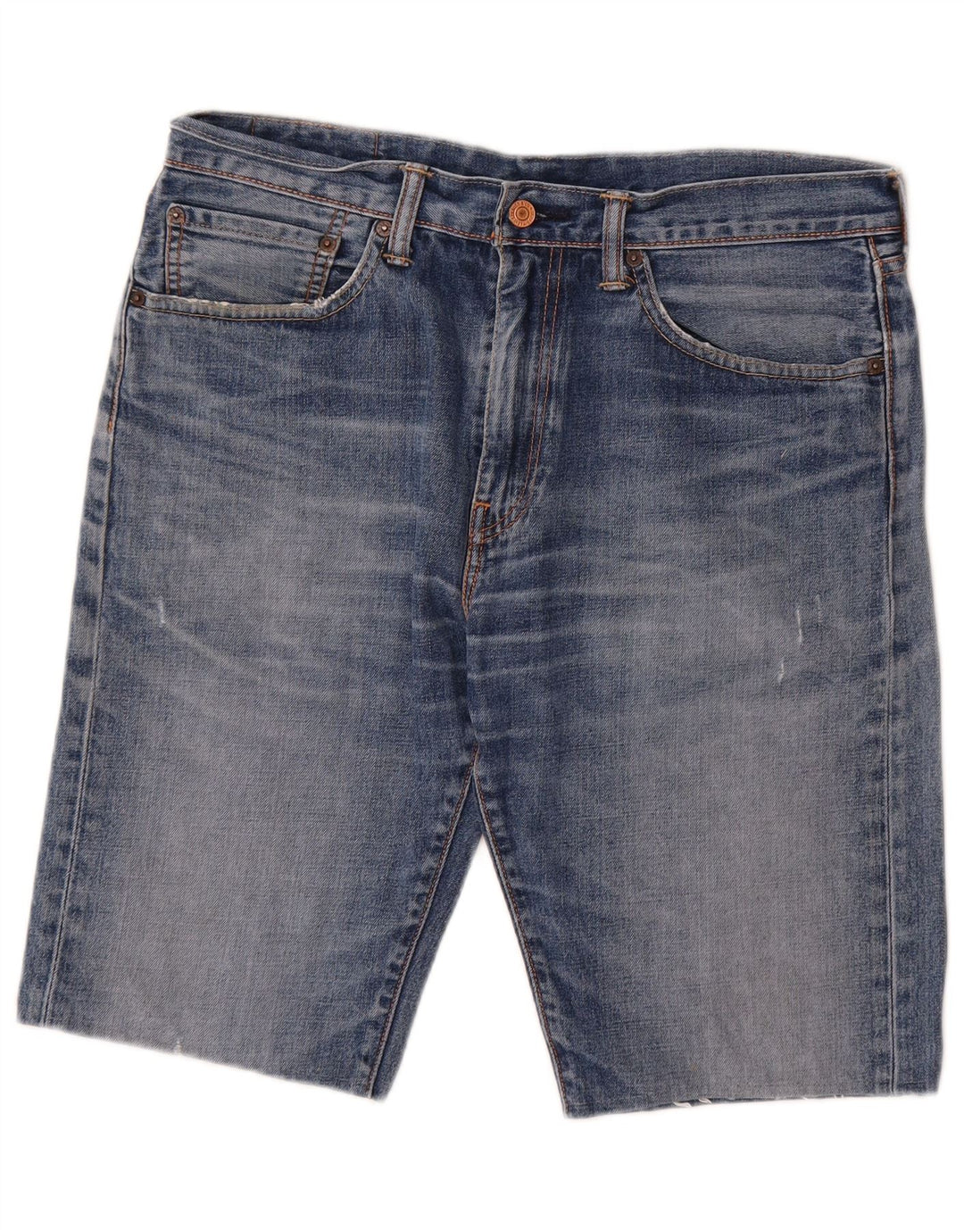 Levi's Herren Distressed Denim Shorts W34 Große blaue Baumwolle