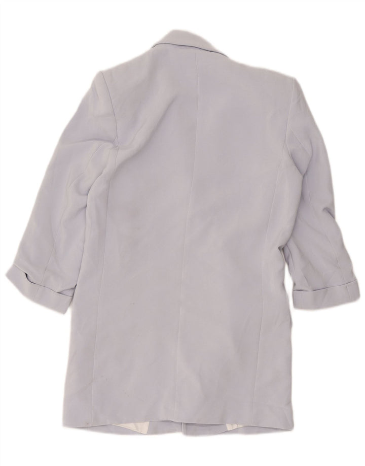 Zara Womens Open Loose Fit Blazer Jacke UK 6 XS Lila Polyester