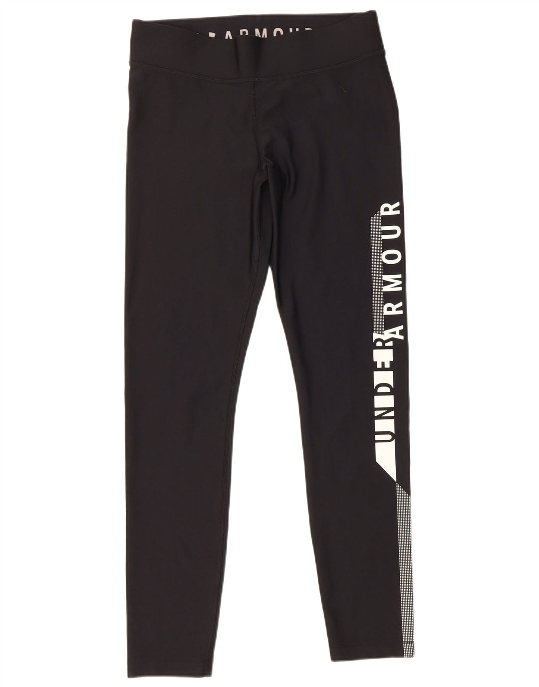 Under Armour Damen Graphic Leggings UK 14 Large Schwarz Colourblock