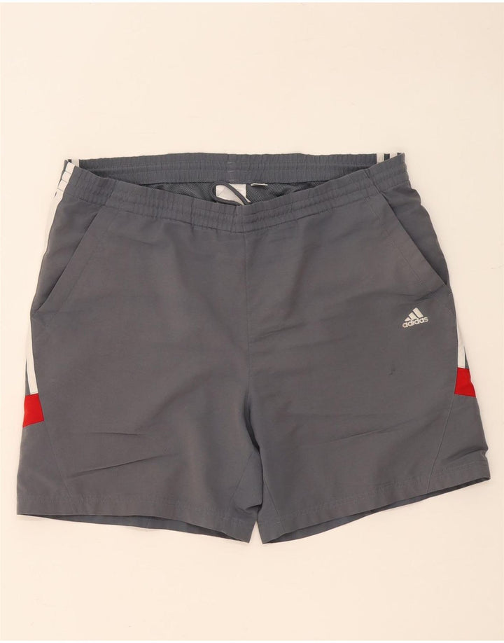 Adidas Herren Sport Shorts XL Grau Colourblock Polyester