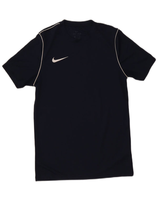Nike Herren Dri Fit T-Shirt Top Small Marineblau Polyester