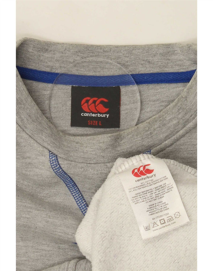 Canterbury Herren-Sweatshirt-Pullover, große graue Baumwolle