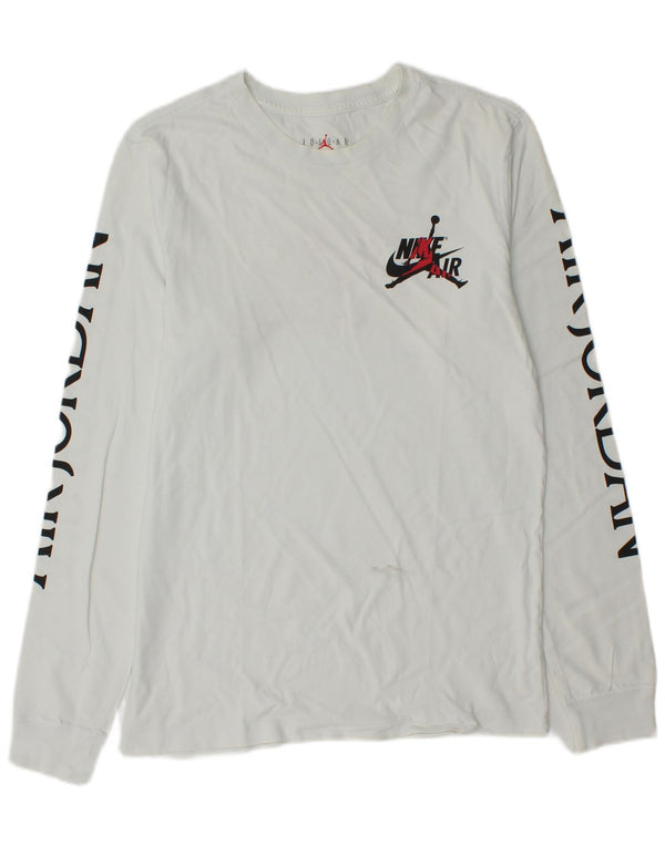 Jordan Mens Graphic Top Long Sleeve Small White