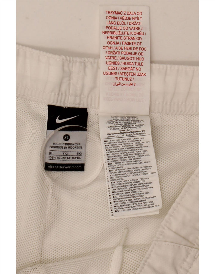 Nike Sportshorts für Jungen, 13–14 Jahre, XL, weißes Polyester