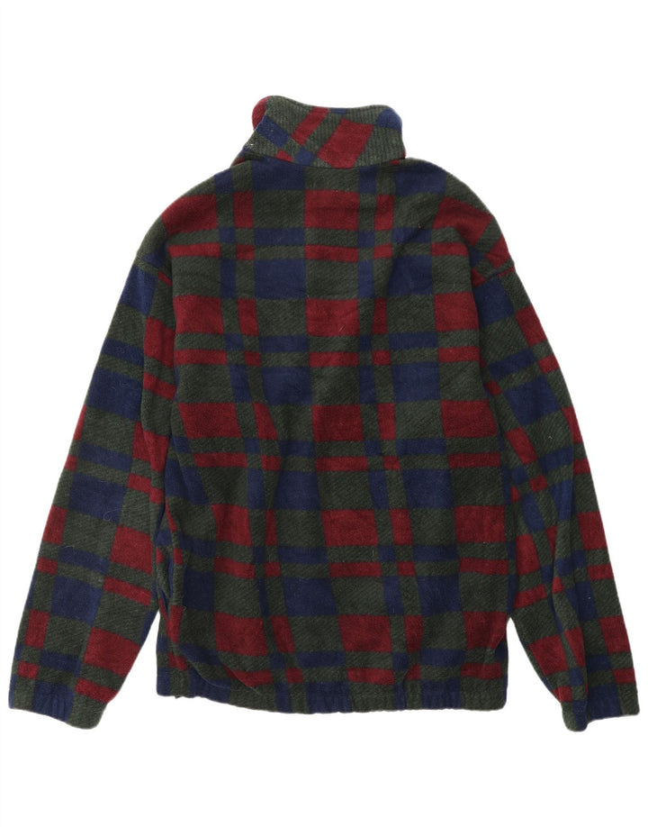 IZOD Herren-Fleecepullover mit Reißverschluss am Hals, klein, mehrfarbig, kariert, Polyester