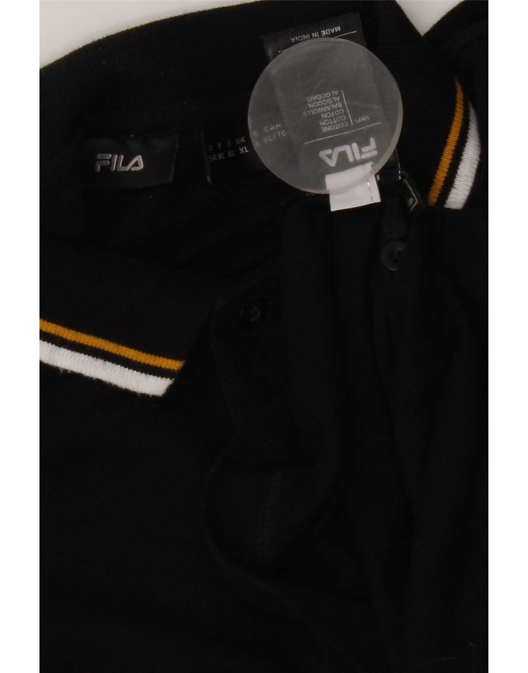 Fila Herren Poloshirt XL Schwarz Baumwolle