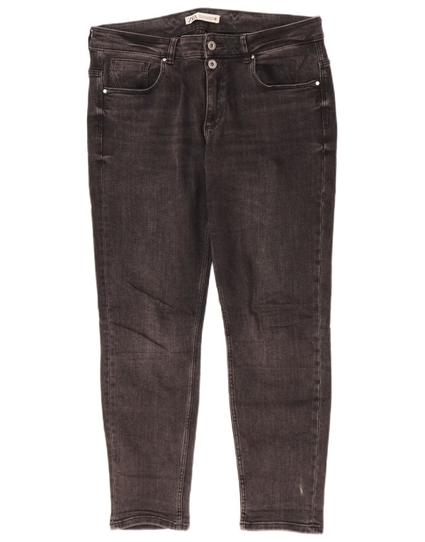 Zara Womens Skinny Jeans EU 44 XL W34 L27 Black