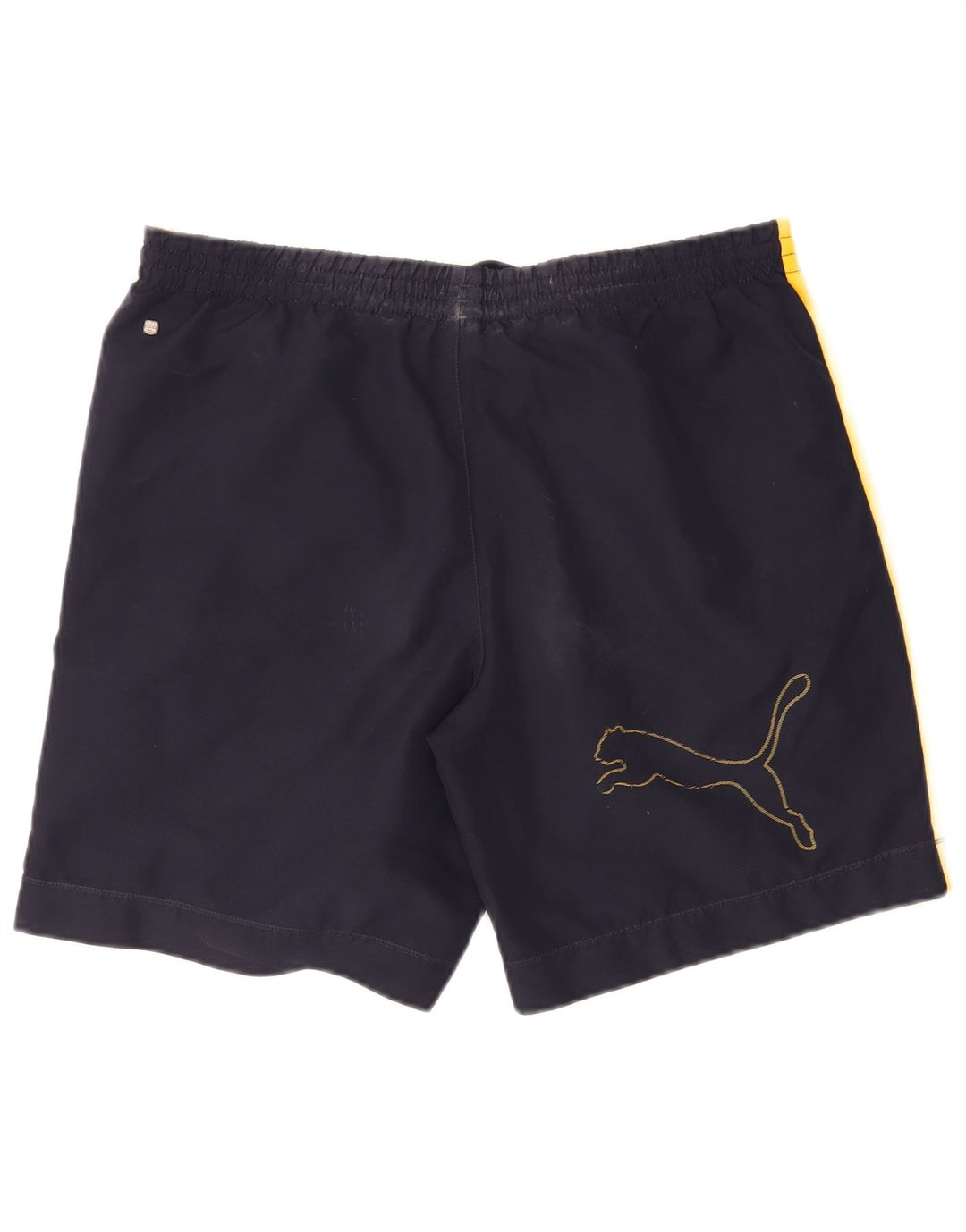 Puma Herren-Badeshorts mit Grafik, mittelgroß, Marineblau, Farbblock