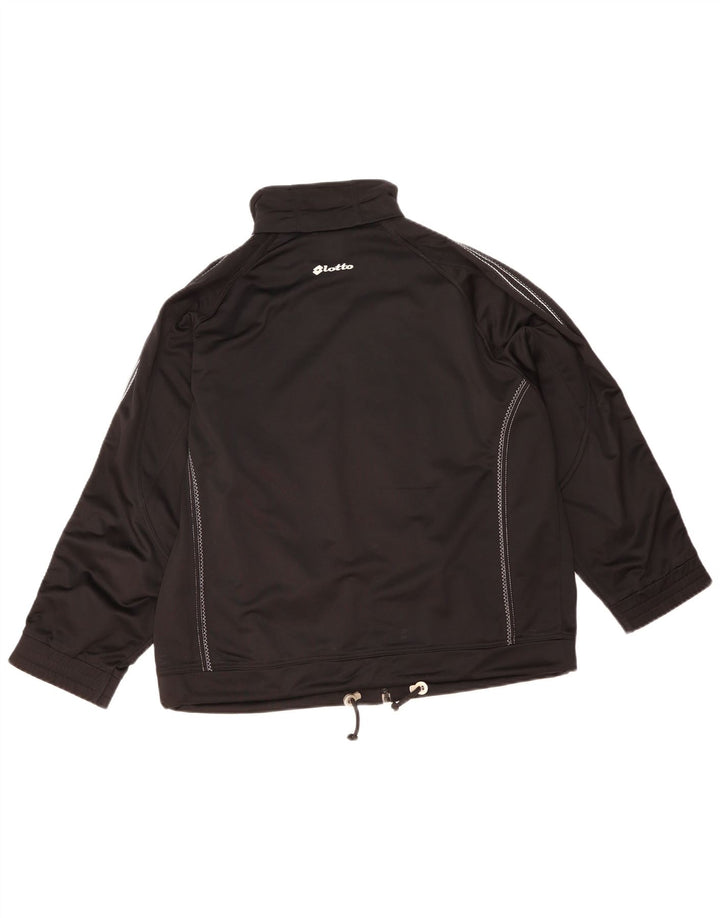 Lotto Herren-Trainingsanzug-Oberteil, Jacke, groß, aus schwarzem Polyester