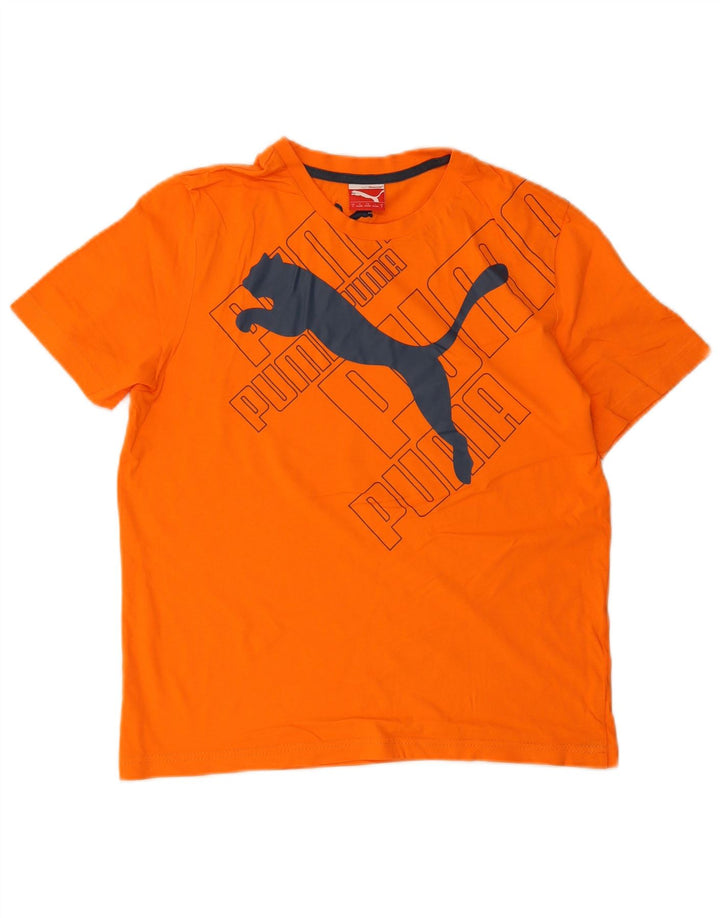 Puma Herren Grafik T-Shirt Top Small Orange