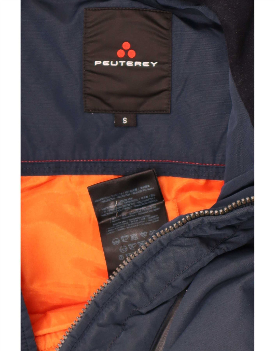 PEUTEREY Wattierte Herrenjacke UK 36 Small Marineblau Polyamid