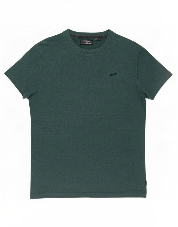 Superdry Herren T-Shirt-Oberteil aus mittelgrüner Baumwolle