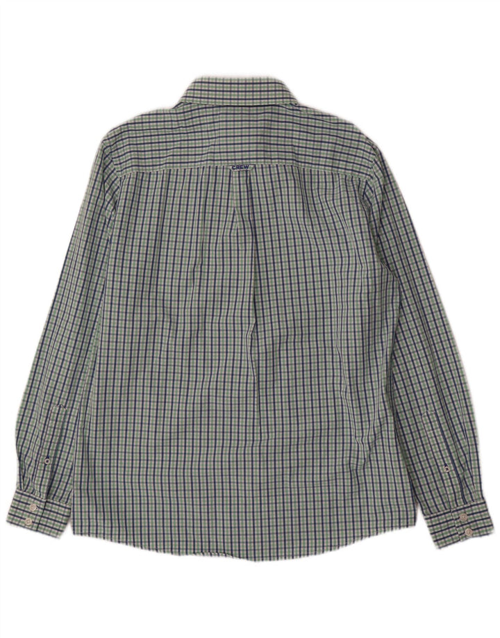 Crew Clothing Herren-Hemd mit klassischer Passform, mittelgrüne Gingham-Baumwolle