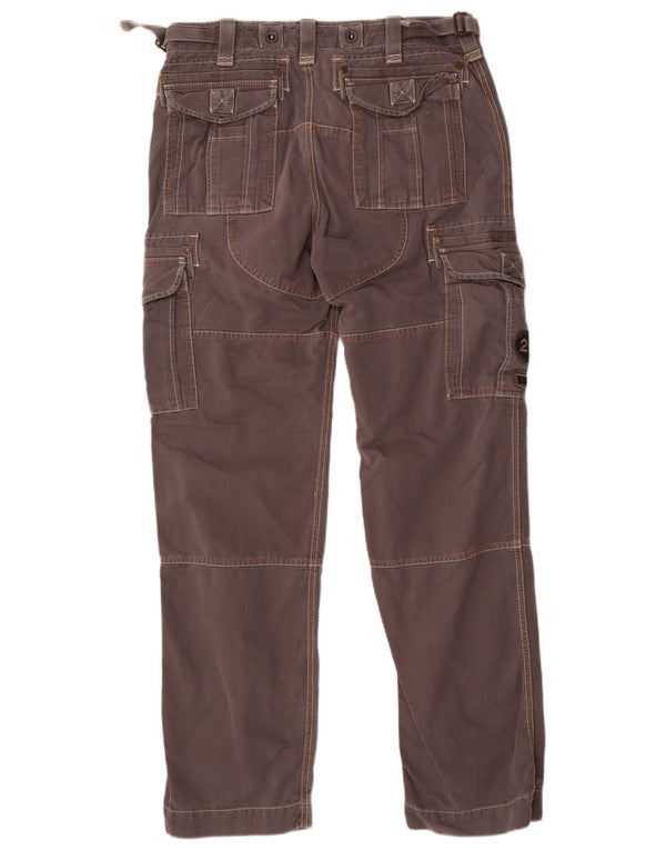 Aeronautica Militare Herren gerade Cargohose IT 50 Large W34 L33 Grau