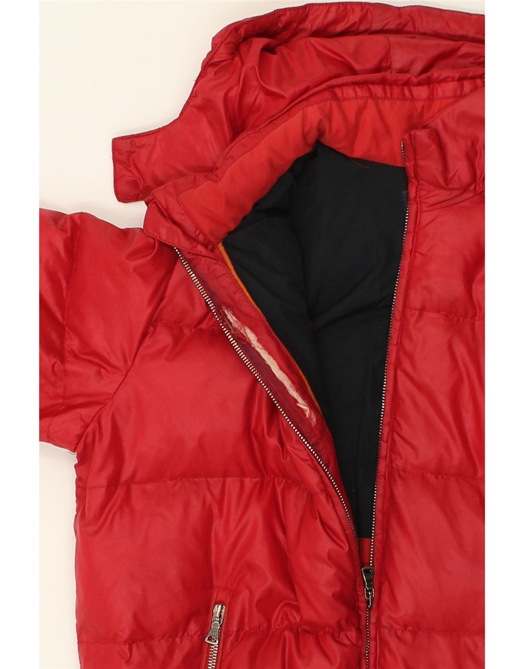 PAUL & SHARK Boys Hooded Padded Jacket 11-12 Years Red Polyester | Vintage Paul & Shark | Thrift | Second-Hand Paul & Shark | Used Clothing | Messina Hembry 