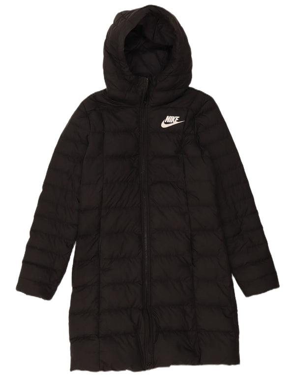 Nike Damen Kapuzenmantel, gepolstert, UK 10, Größe S, Schwarz, Polyester