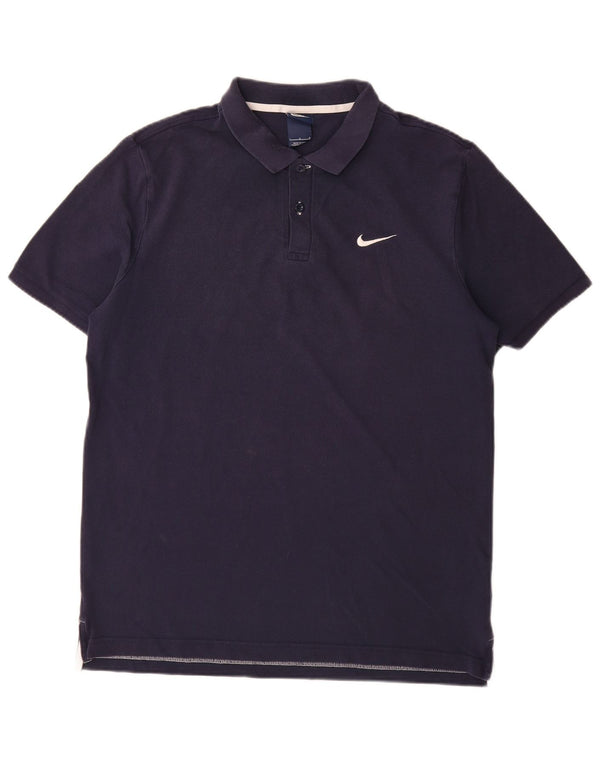 Nike Herren-Poloshirt, groß, marineblau, Baumwolle