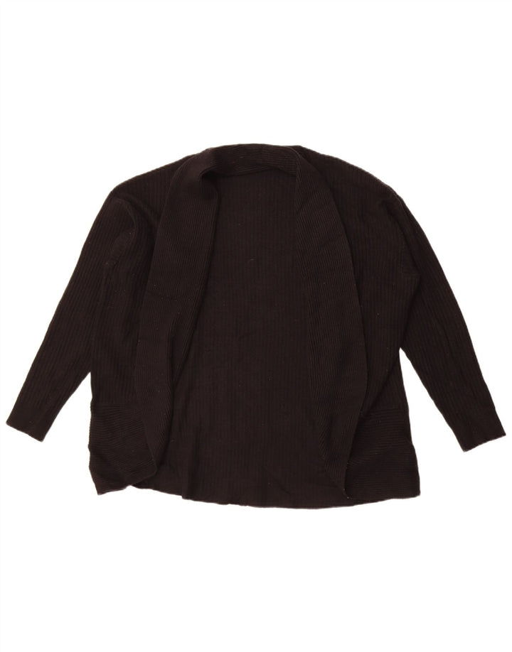 Marks & Spencer Damen Per Una Offener Cardigan Pullover UK 16 Large Schwarz