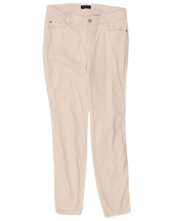 Massimo Dutti Damen Skinny Freizeithose EU 40 Medium W30 L30 Weiß