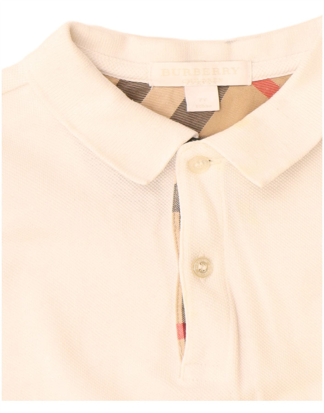 Burberry Poloshirt für Jungen, 6–7 Jahre, weiße Baumwolle