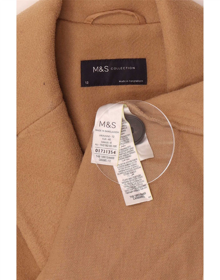 Marks & Spencer Damenmantel UK 12 Mittelbraunes Polyester