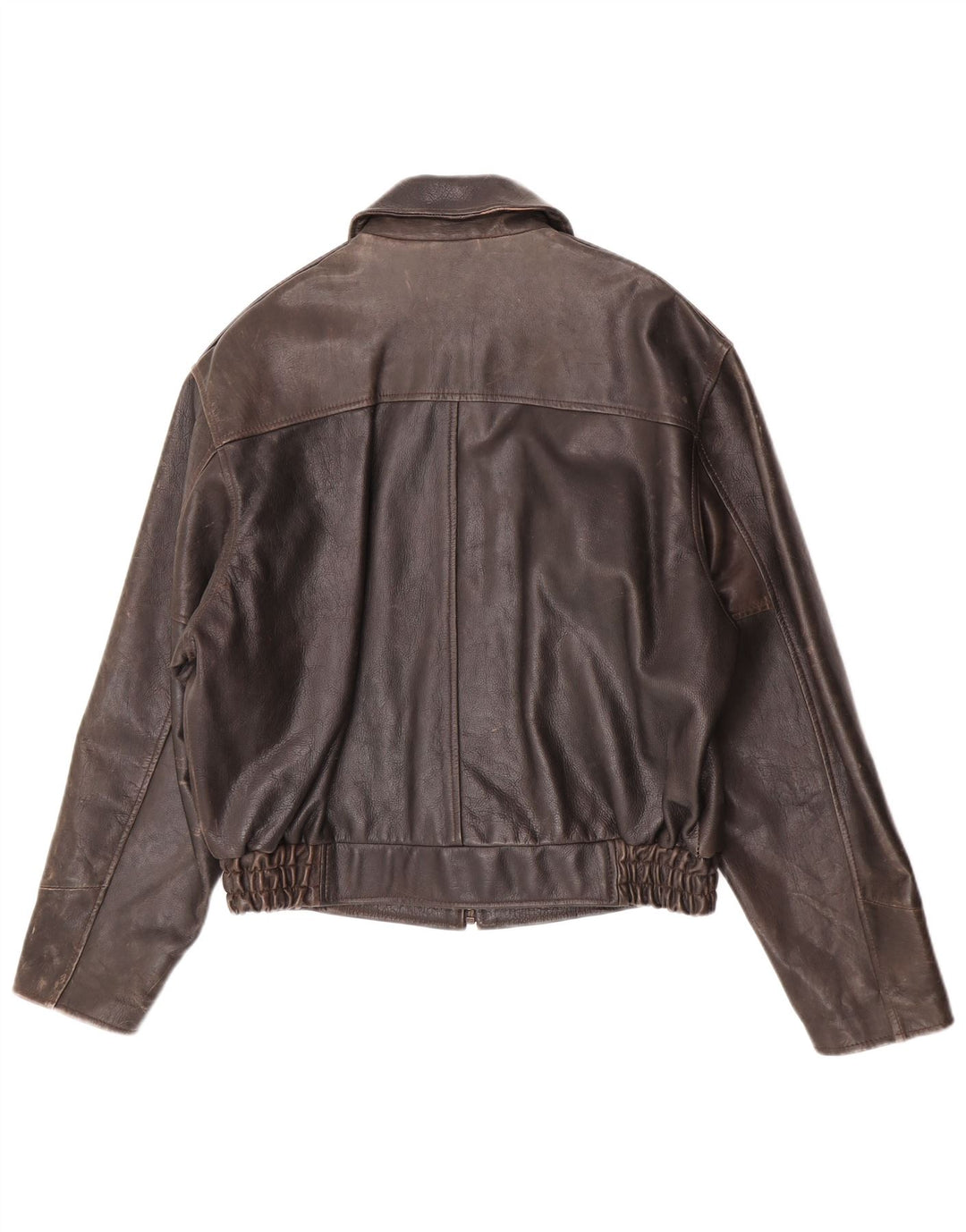 VINTAGE Herren Lederjacke UK 38 Mittelbraunes Leder