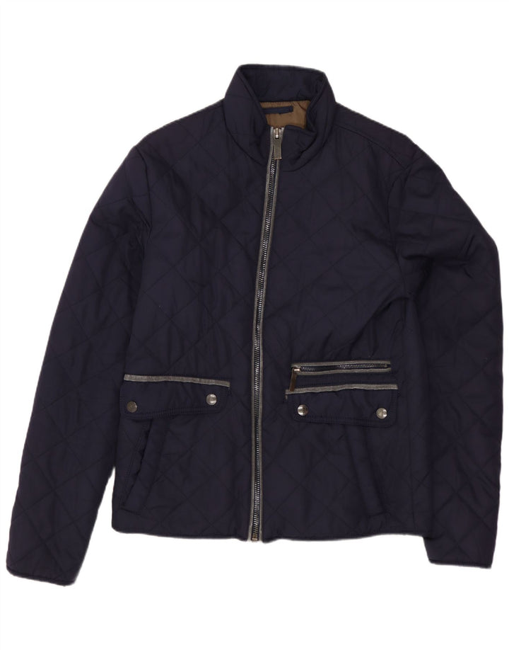 ZARA Herren Steppjacke UK 36 Small Marineblau
