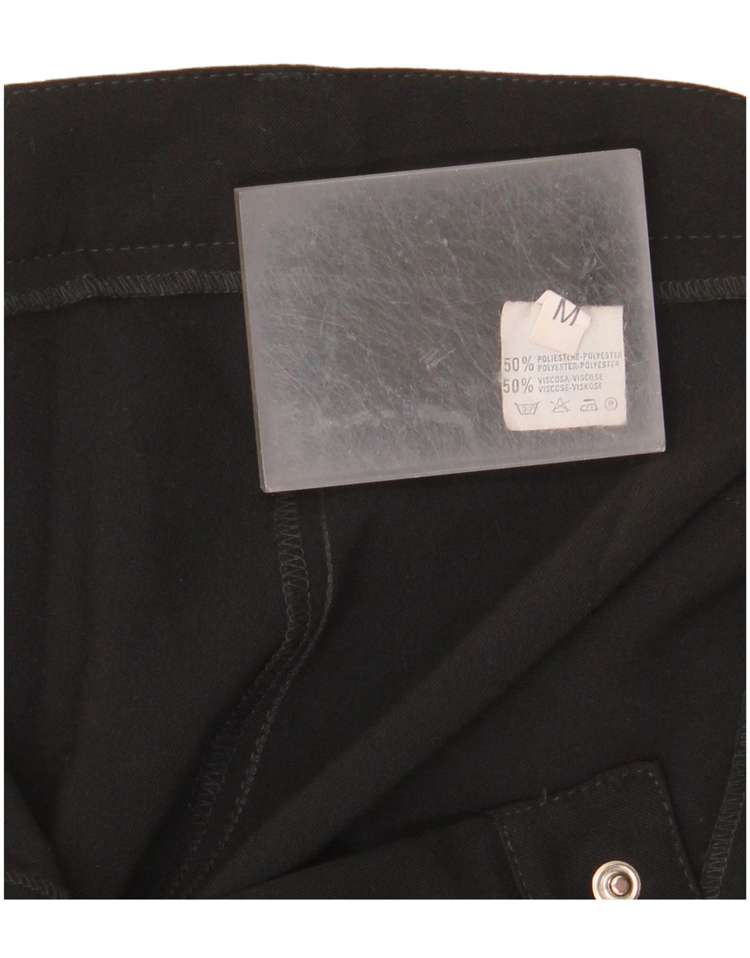 VINTAGE Bootcut-Chinohose für Damen, Größe M, W30, L32, Schwarz, Polyester