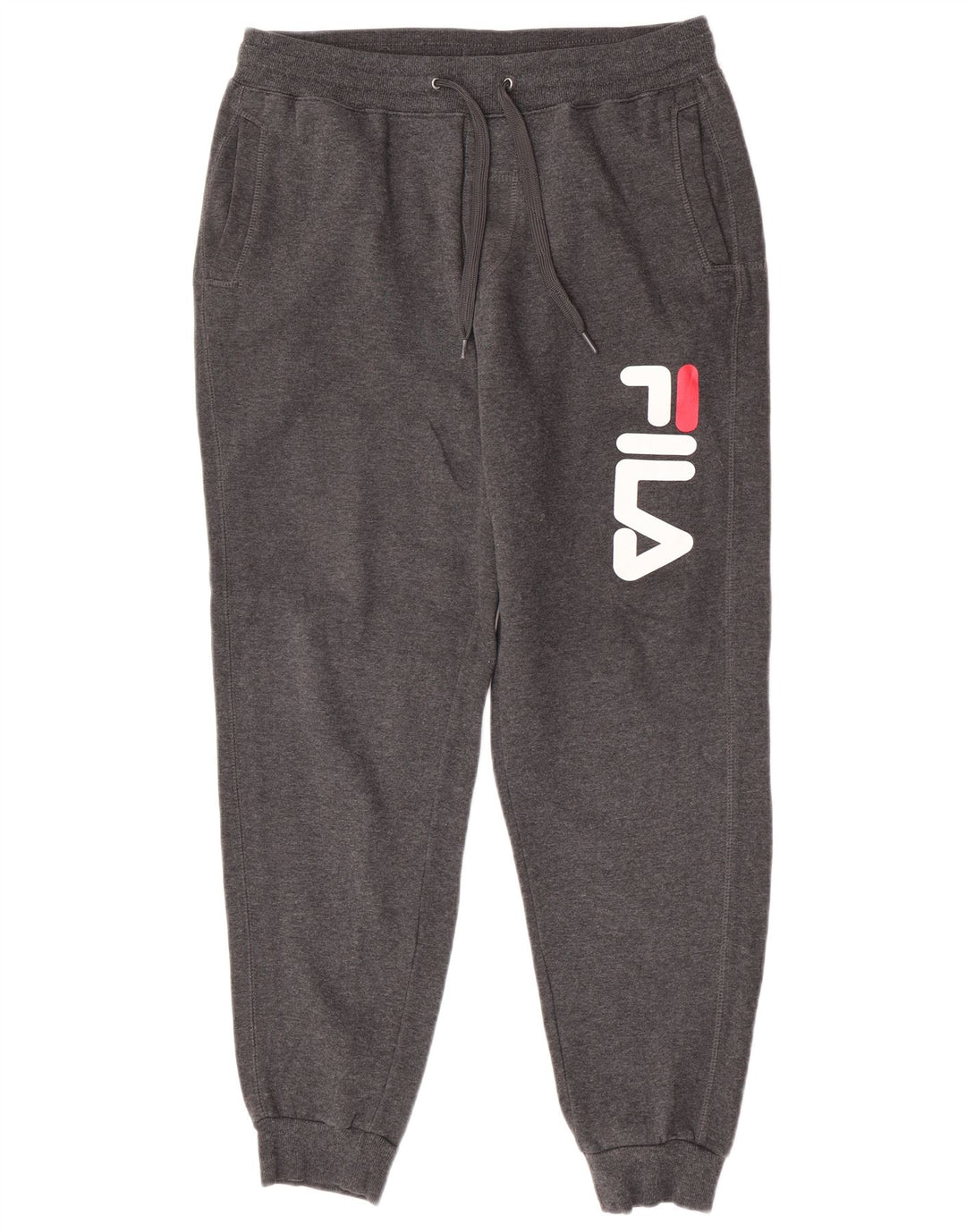 Fila Herren Grafik-Trainingsanzughose Jogger IT 52 Large Grau Polyester
