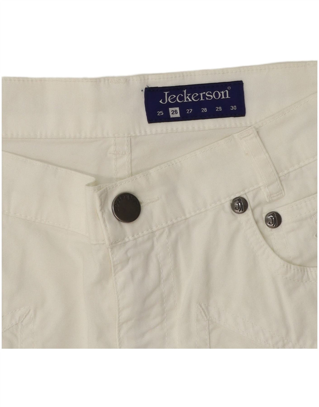 Jeckerson Damen Bermudashorts W26 Small Weiße Baumwolle